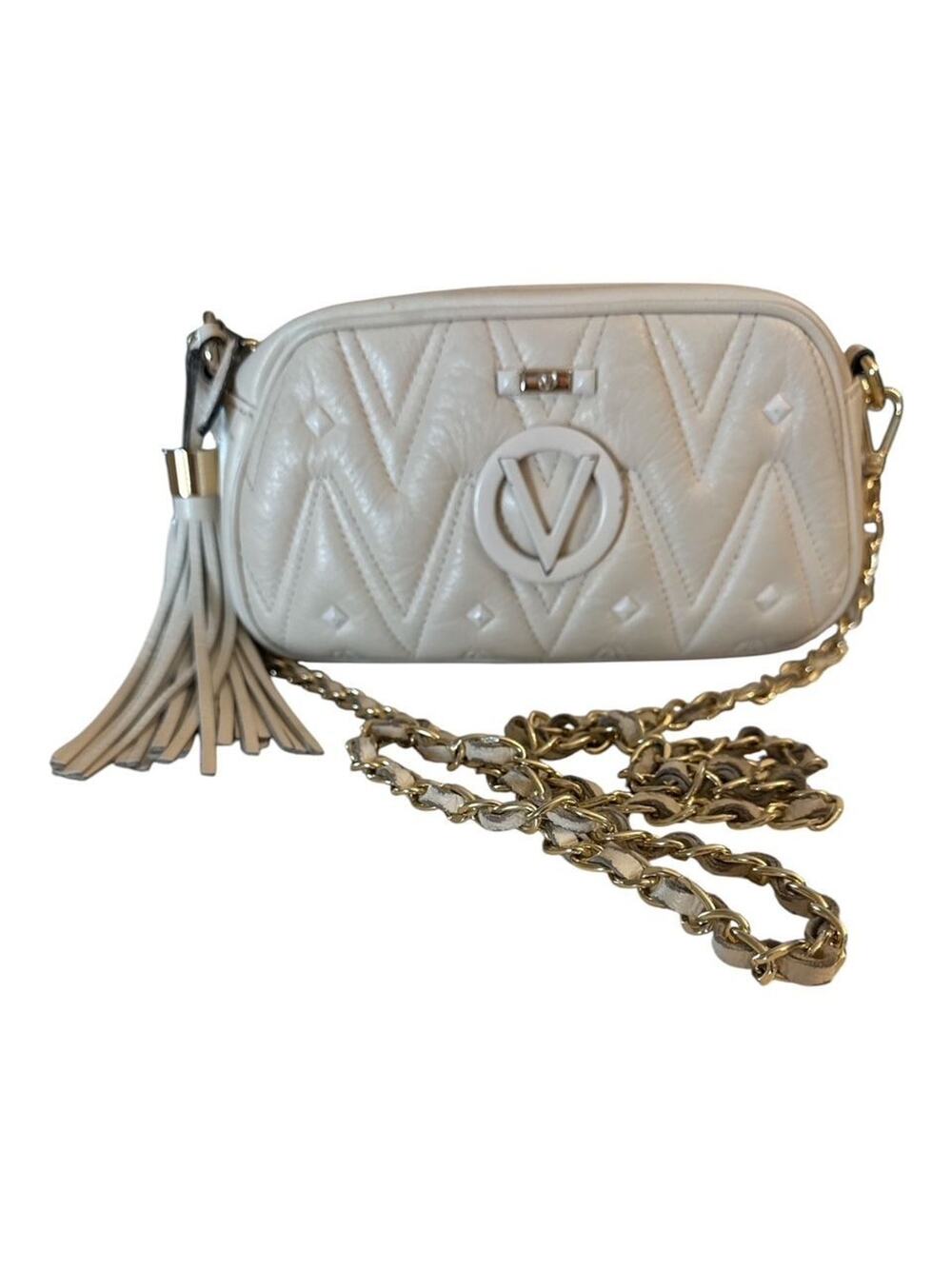 Valentino by Mario Valentino Studded CREAM Bella Crossbody RT$750